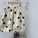 Summer Tops Summer Children's Small Flower Shirt Polka Dot Skirt