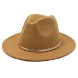 Cowboy Hats Autumn and Winter Men's and Women's Woolen Hat Fedora Hat