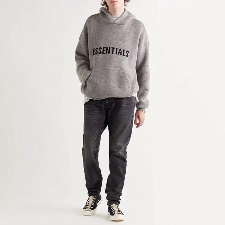 Fog Fear of God Essentials Pant Double-Line Washed Jeans Distressed Straight-Leg Trousers