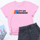 Let's Go Brandon T Shirt Letter Print Short-Sleeve T-shirt for Women