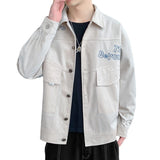 Corduroy Varsity Jacket Overalls Men's Autumn Baseball Uniform Spring and Autumn Sports Corduroy Autumn Wear Jacket