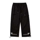 Man Fall Outfits Cargo Pants Dark High Street Love Ribbon Tooling Casual Long Pants Men and Women