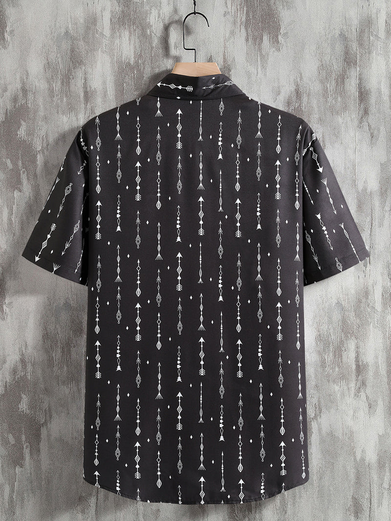 Men Hawaii Shirts Men's Short-Sleeved Shirt Leisure