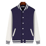 Red Varsity Jacket Colorblock Baseball Uniform Sweater Loose Jacket Contrast Color Coat Overalls