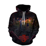Stranger Things Hoodie Stranger Things 3D Digital Printing Loose Pullover Hoodie Sweater