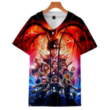 Hellfire Club Shirt Stranger Things Season 4 Hellfire Club Short Sleeve Baseball Uniform