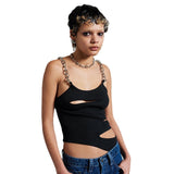 Women Rave Outfits Tops Summer Sexy Cutout Inner Vest