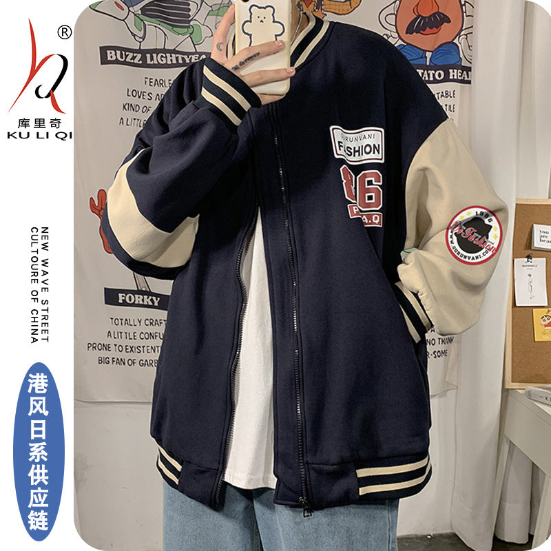 Jock Jacket Men's Autumn Loose Men's Clothing Autumn Winter Casual Jacket Baseball Uniform