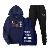 Travis Scott Astroworld Hoodie & Pant 2 Piece Set Men's and Women's Hoodie Leisure Sports