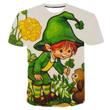 Saint Patrick's Day Closing 3D Printed T-shirt Casual Short-Sleeved Top