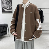 Baggy Jacket Spring Baseball Jacket Men's Casual Color Matching