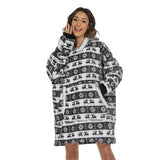 Hoodies Blankets Koala Pattern Hooded Suede Casual Lazy Blanket