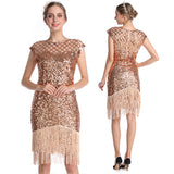 1920S Dress Women's Sexy Dress Fashion plus Size Pearl Embroidery Sequins