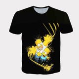 Homer Simpson Shirt Summer Printed Loose Short Sleeve T-shirt
