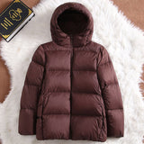 Women Winter Coats Puffer Jacket Down Coat Autumn and Winter Loose Hooded Thin Lightweight Short Type Down Jacket Women's Coat