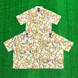 Drew House Drew Smiley Face Bird of Paradise Maple Leaf Shirt Floral Loose High Street Casual Men's and Women's Short Sleeve Shirt