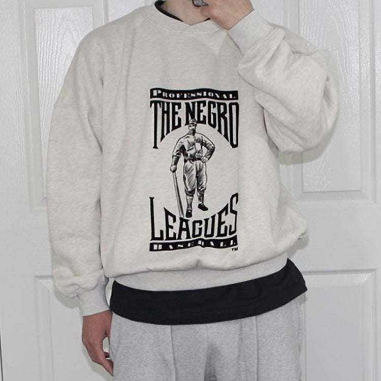 Fog Fear of God Essentials Sweatshirt Flocking Baseball Crew Neck Sweater Loose Casual Pullover