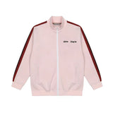 Palm Angels Sweatshirts Angel Black and White Striped Stand Collar Jacket Men's Sports Jacket