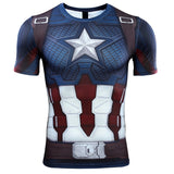 Marvel T Shirt Printed Scale Combat Clothes Marvel T-shirt Men's Short Sleeve Sports