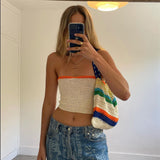 Music Festivals Rave Outfits Girls Tops Spring and Summer Women's Clothing Vest Slim Fit Tube Top for Women