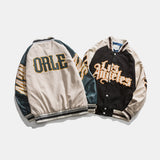 Vintage Letterman Jacket Autumn Letter Multicolor Printing Jacket