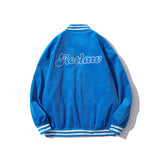 Baby Blue Varsity Jacket Spring Baseball Uniform Trendy Men