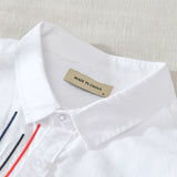 White Work Shirts Men's Casual Square Collar Shirt