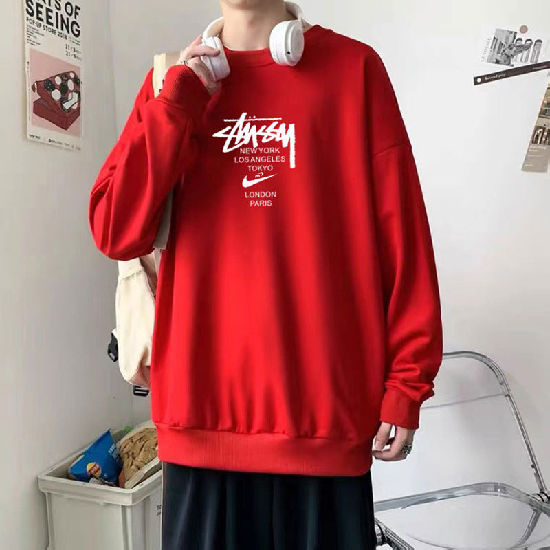Stussy Sweatshirt Men's Spring and Autumn round Neck Loose Long Sleeves