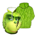 Grinch Hoodie Christmas Hoodie 3D Printed Hoodie Cosplay