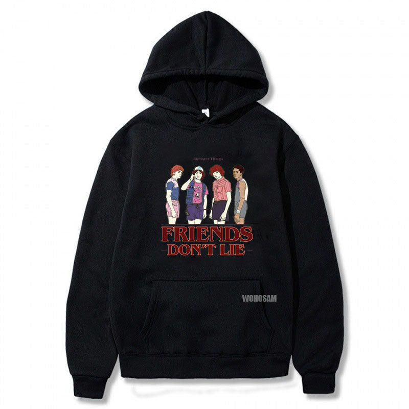 Stranger Things Hoodie Printed Hoodie Brushed Hoody