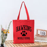 Stranger Things Hellfire Club Handbag Hawkins Middle School Printing Fashion Canvas Reticule