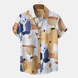 Men Beach T Shirts Summer Casual Beach Holiday Floral Print