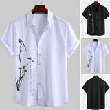 Men Hawaii Shirts Men's Fashion Printed Short Sleeve Shirt