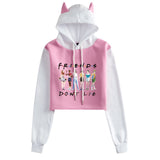 Friends Joey Hoodie Autumn and Winter Ear Hooded Sweater for Women