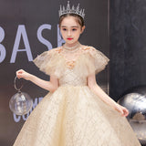 Princess Charlotte Flower Girl Dress Evening Gown Princess Dress Children's Wedding Dress Costume for Piano Performance