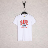 Shark Print T Shirt Black White Summer Cartoon Letter Print Casual Short Sleeve T-Shirt