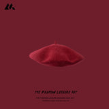 Toboggan Hat Beret Warm Wool Hat Female