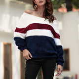 Women Winter Coats Autumn Sweaters Women's Clothing Loose Women's Striped Sweater