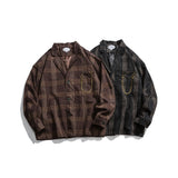 Men's Casual Suit Man Blzer Retro Plaid Suit Coat Men's Chain Loose Lapels Casual Small Suit
