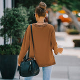 Women Fall Outfits Autumn and Winter V-neck Sexy off-the-Shoulder Top Female