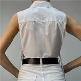 Music Festivals Rave Outfits Girls Tops Summer Women's Shirt Collar Sexy T-shirt