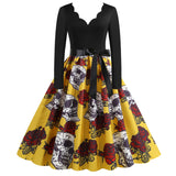 Skull Dress Skull Print Swing Dress