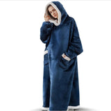 Hoodies Blankets Large Vertical Pocket Lazy Blanket Lamb Wool 120cm