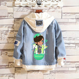 Comic Denim Jacket Casual Loose Denim Jacket Coat Printing