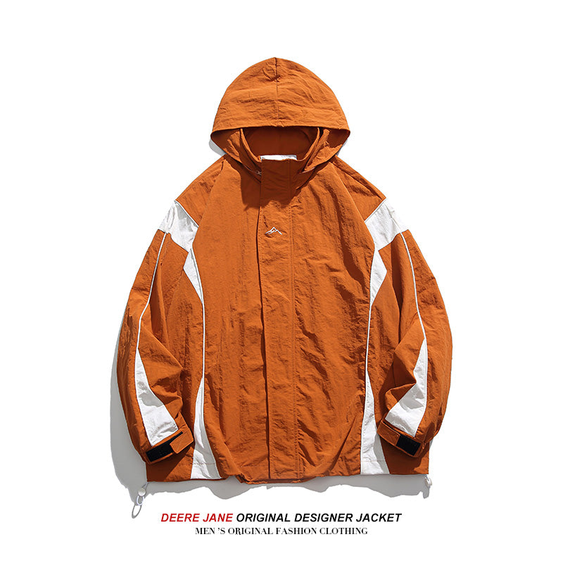 Men Jacket Spring Men's Stitching Baggy Casual Jacket Coat