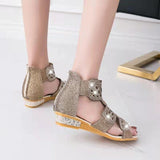 Women Open Toe Sandals Flats Summer Low Top Plus Size Women's Sandals
