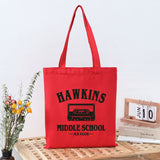 Stranger Things Hellfire Club Handbag Hawkins Middle School Printing Fashion Canvas Reticule