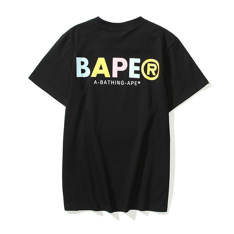 Shark Print T Shirt Summer Loose Leisure Pullover Letter Short Sleeve T-Shirt