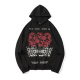 Mens Fall Outfits Dark Printed Long-Sleeved Hooded Sweater Men's and Women's Loose Couple Outfit Coat