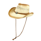 Straw Cowboy Hats Western Cutout Straw Cowboy Hat Beach Hat